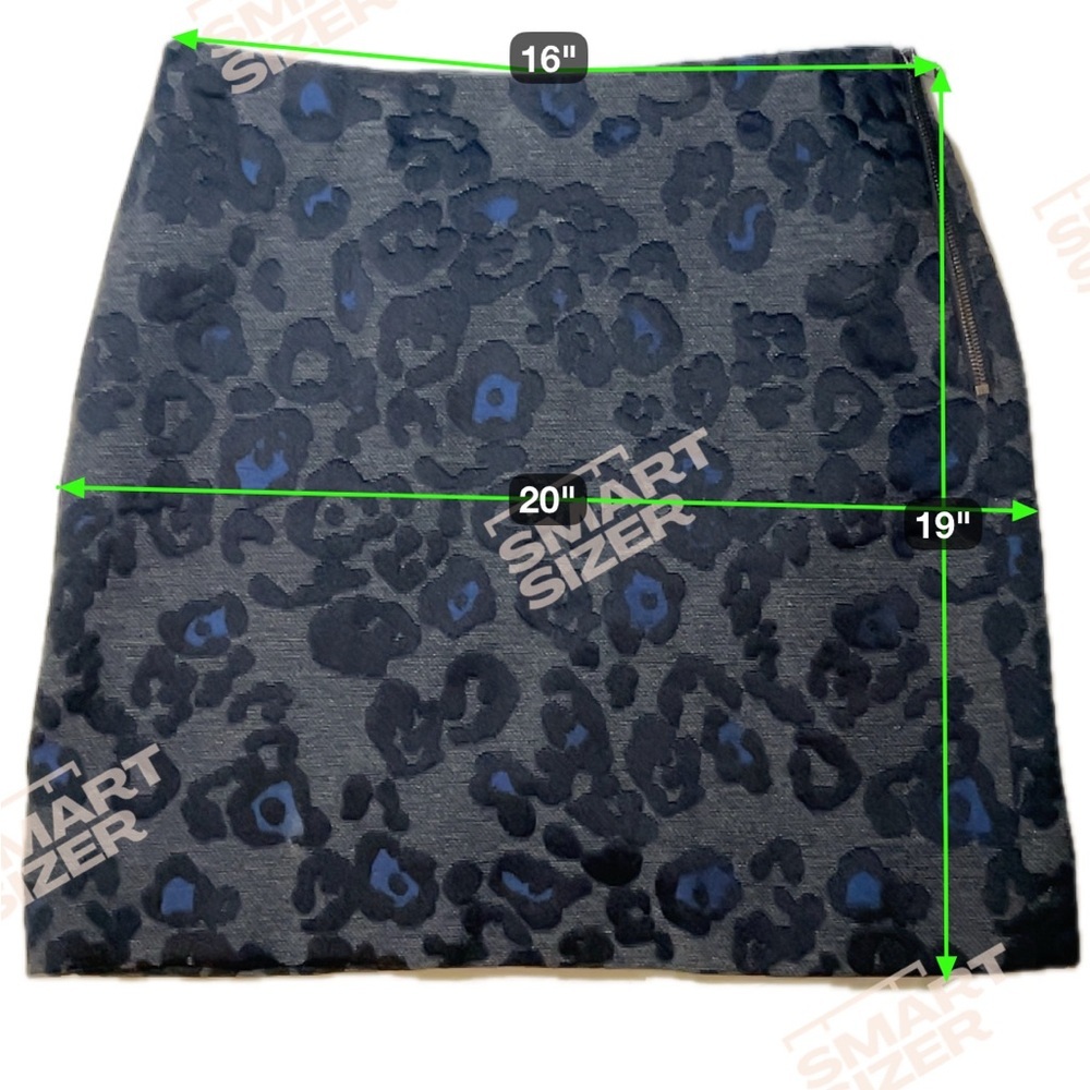 Ann Taylor Black‎ and Blue Patterned Mini Skirt - Picture 6 of 7